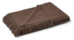 Julia Plaid af Baby Alpaca/Uld, 140x240, Mørk brun