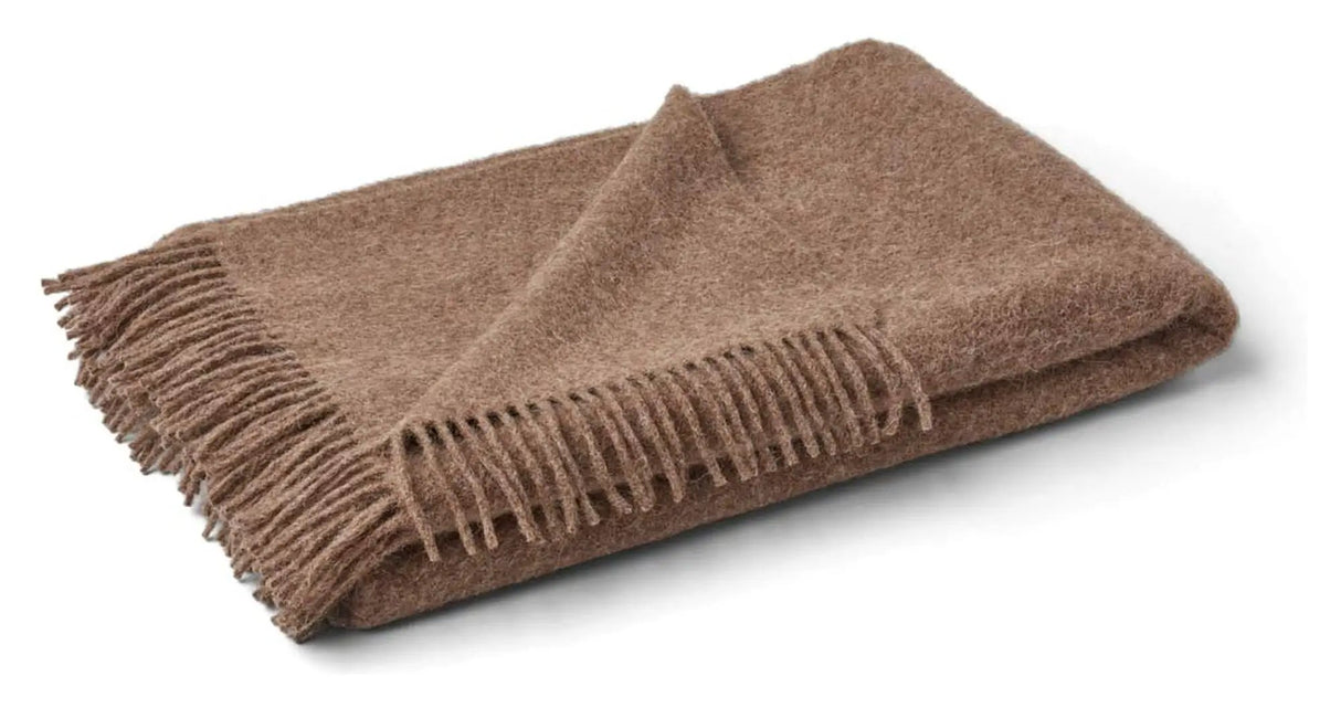Julia Plaid af Baby Alpaca/Uld, 140x240, Mushroom