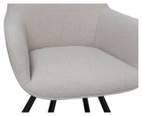 Juno Spisebordsstol - Sand bouclé - Unoliving.com