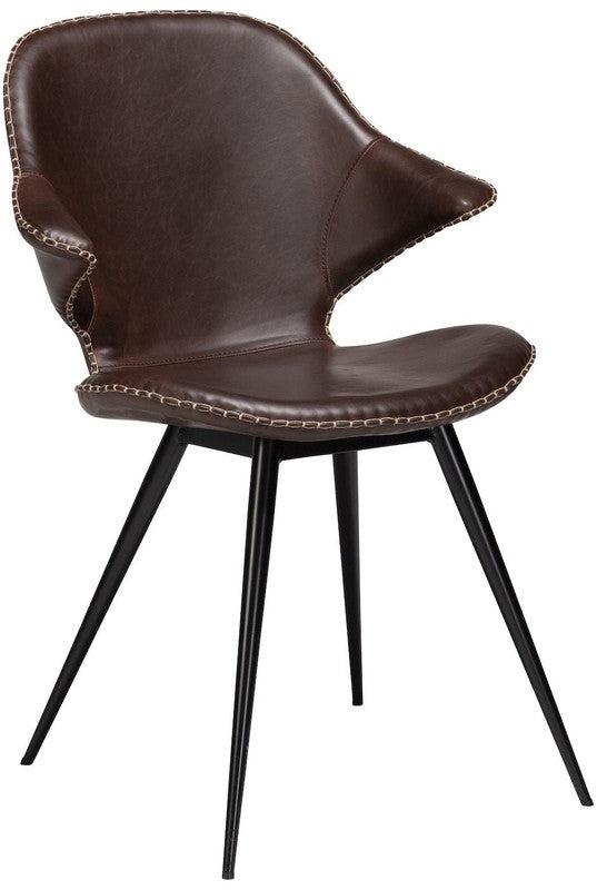 Karma Spisebordsstol, Vintage Cocoa Kunstlæder - Unoliving.com