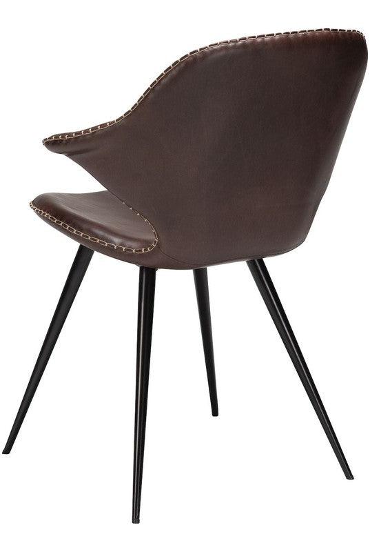 Karma Spisebordsstol, Vintage Cocoa Kunstlæder - Unoliving.com