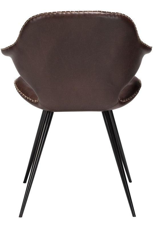 Karma Spisebordsstol, Vintage Cocoa Kunstlæder - Unoliving.com