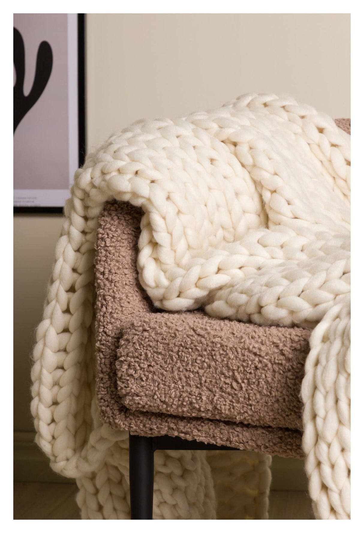 Kate Plaid 130x170 - Beige - Unoliving.com