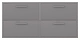 Keep Reol med 2 faste hylder. Modul 002, Grafit - Unoliving.com