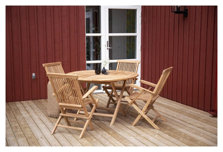 Kenya Havebord Ø120, Teak