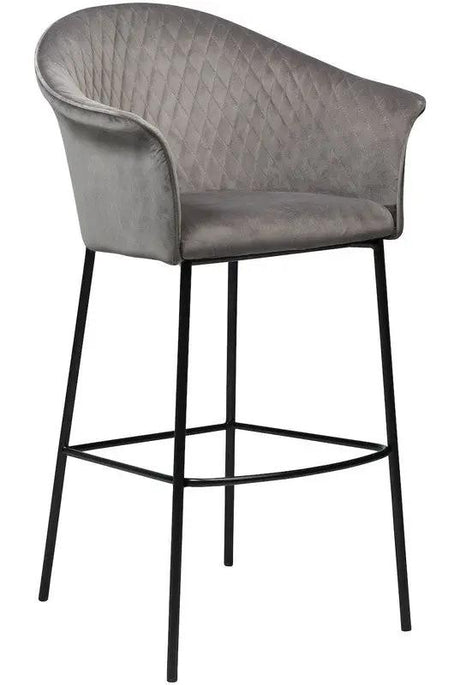 Kite Barstol Alugrå Velour