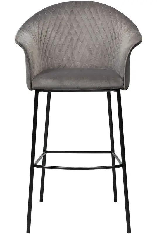 Kite Barstol Alugrå Velour