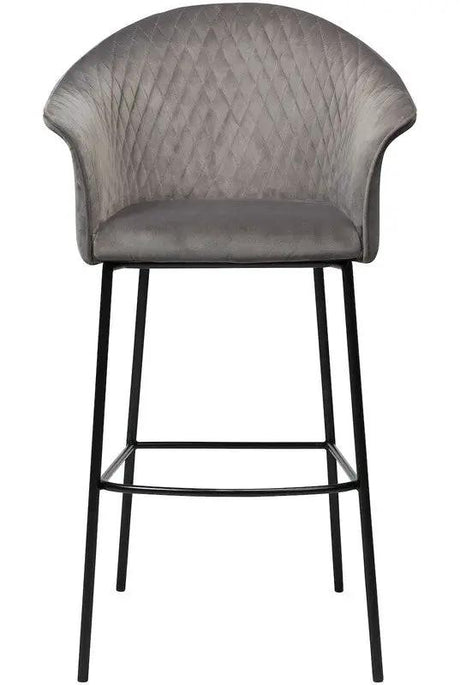 Kite Barstol Alugrå Velour