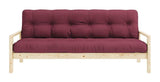 Knob Sovesofa, Lakeret fyrretræ, Bordeaux - Unoliving.com