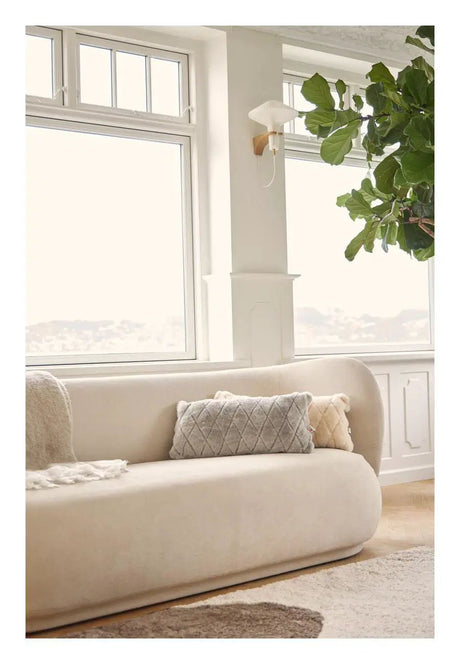 Leaf Pude af Premium NZ lammeskind, Dbl. Sidet, Silver grey