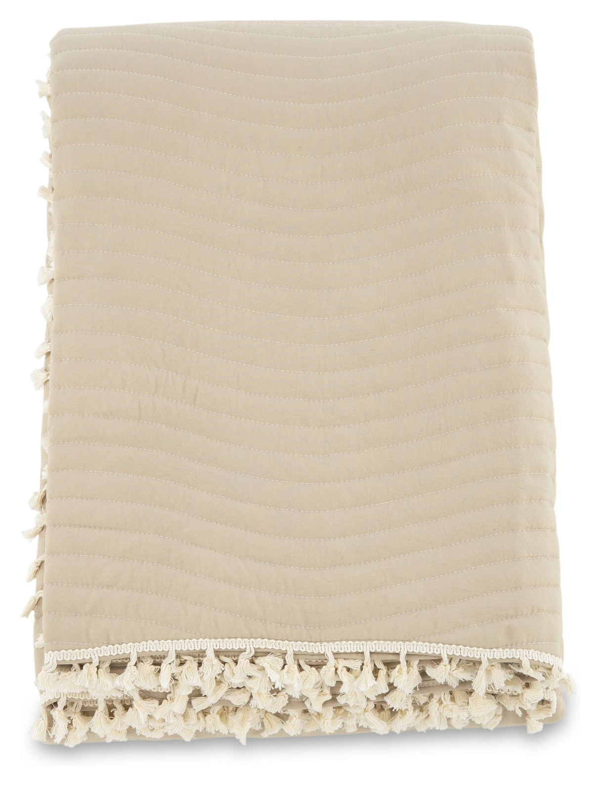 Lias Sengetæppe 260x260 - Beige - Unoliving.com