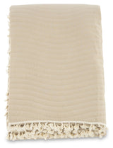 Lias Sengetæppe 260x260 - Beige - Unoliving.com