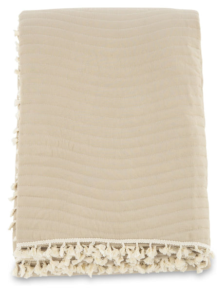 Lias Sengetæppe 260x260 - Beige - Unoliving.com