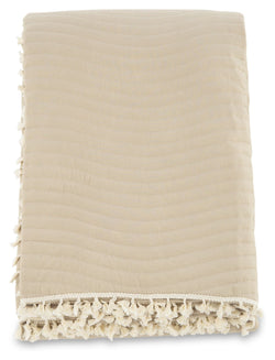 Lias Sengetæppe 260x260 - Beige - Unoliving.com
