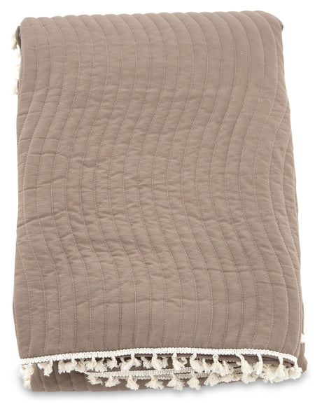 Lias Sengetæppe 260x260 - Brun - Unoliving.com