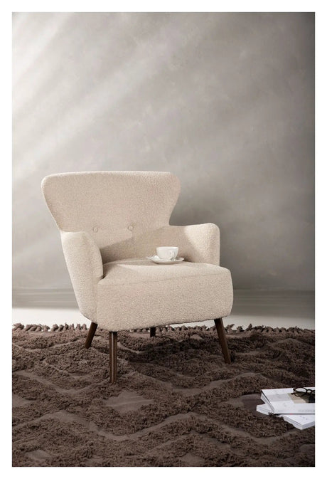 Lincoln Lænestol - Beige Bouclé