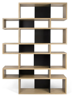 London Triple Bogreol, Valnøddefinér/Mat sort - Unoliving.com