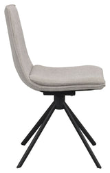 Lowell Spisebordsstol med drejefunktion, Grå stof - Unoliving.com