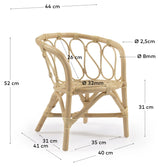 Lumila Børnestol i Rattan - Unoliving.com