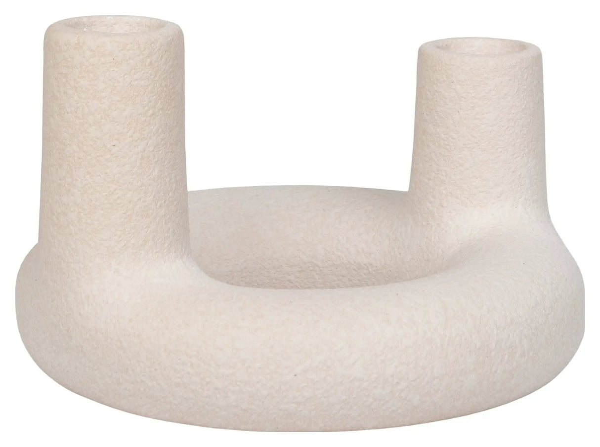 Lysestage, Ø13, beige