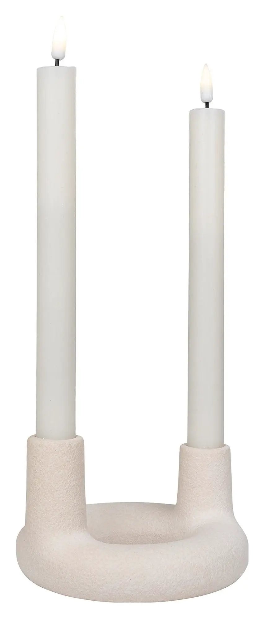 Lysestage, Ø13, beige