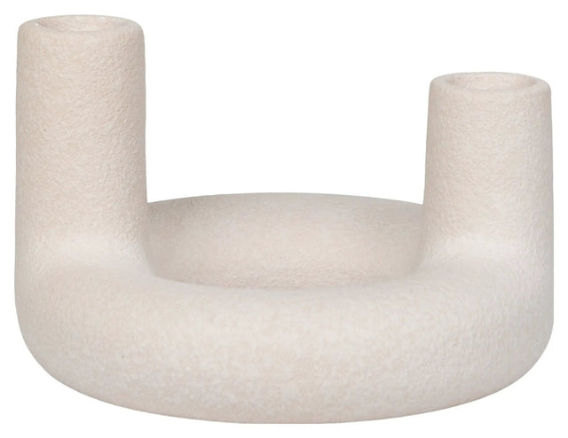 Lysestage, Ø13, beige