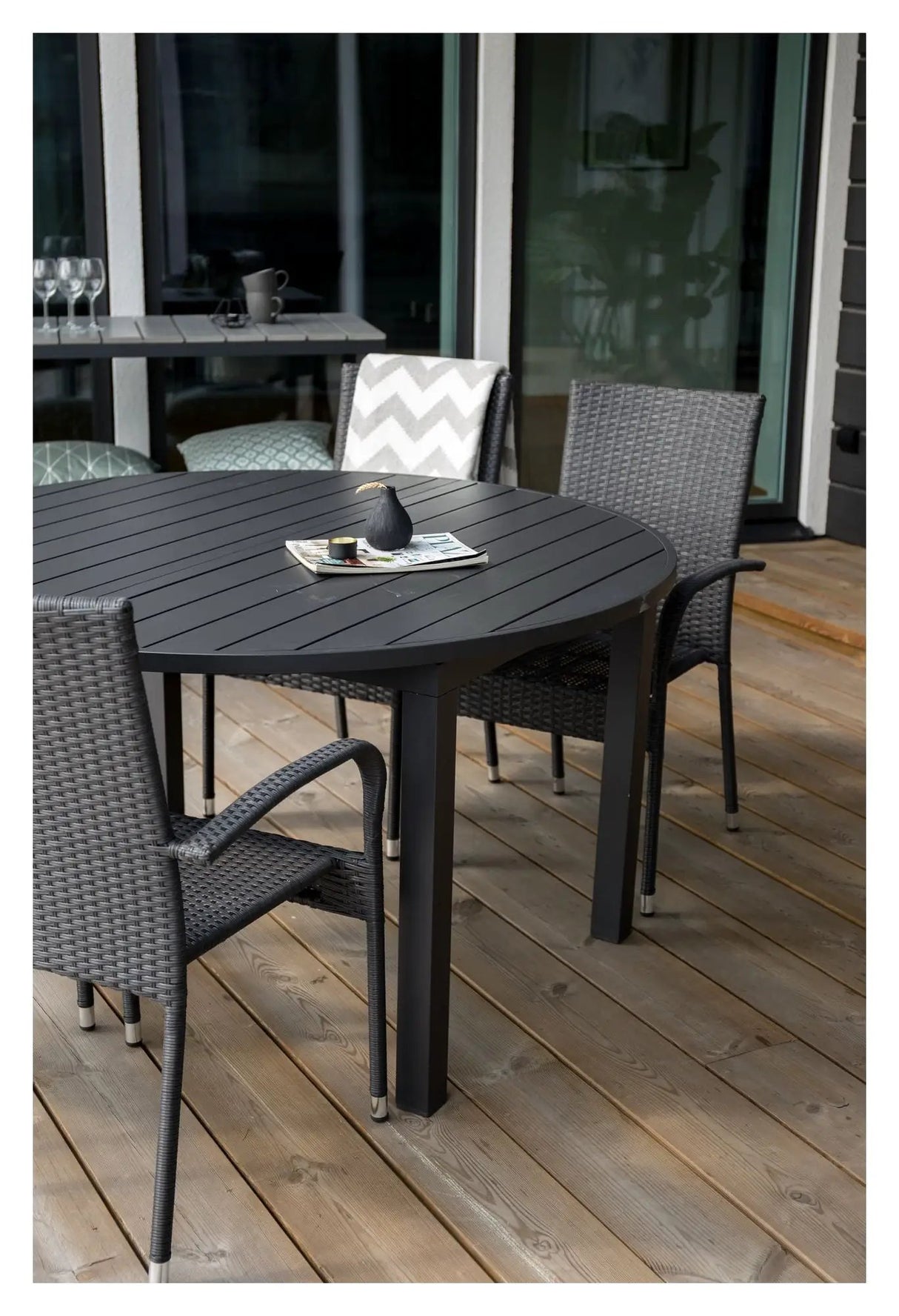 Marbella, Havebord, Sort, Ø120