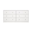 May Dobbelt kommode m. 6 skuffer, 143x30x68, Hvid - Unoliving.com