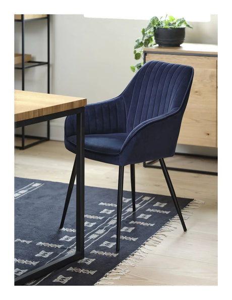Melfort Spisebordsstol, Blue fløjl