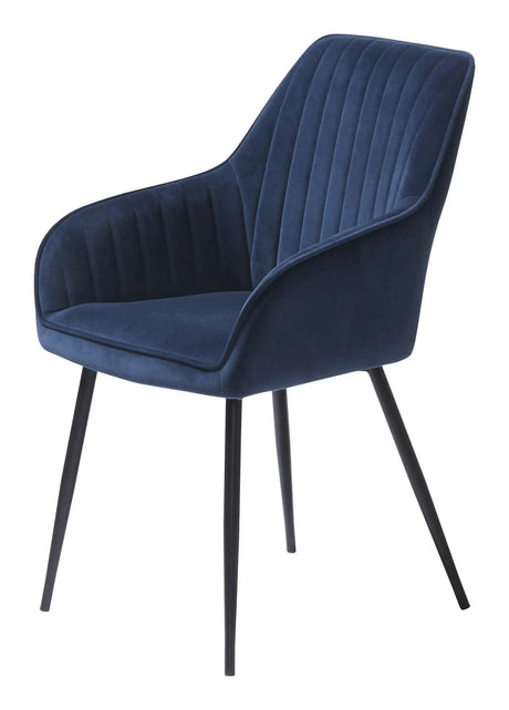 Melfort Spisebordsstol, Blue fløjl