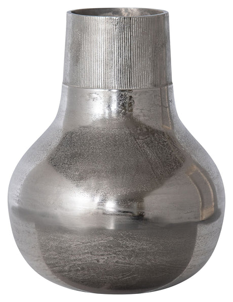 Metal Gulvvase Ø36, Sølv - Unoliving.com
