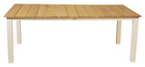 Mexico, Havebord 210*100, Hvid alu/teak