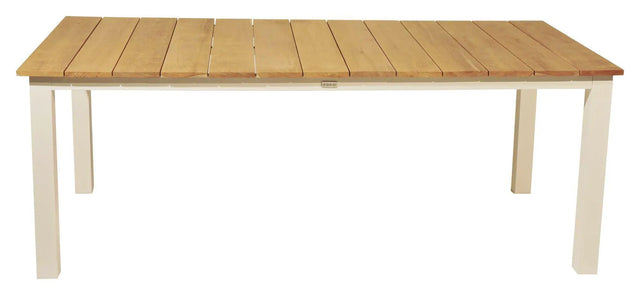 Mexico, Havebord 210*100, Hvid alu/teak