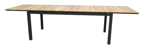 Mexico, Havebord m. udtræk, Sort alu/teak, 180/240