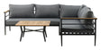 Mexico Hjørnesofa, Grå Alu/ Hynde/teak bord