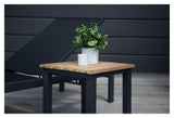 Mexico, Sidebord 40*40, Sort Aluminium/teak