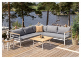 Mexico, Sidebord 40*40, Sort Aluminium/teak