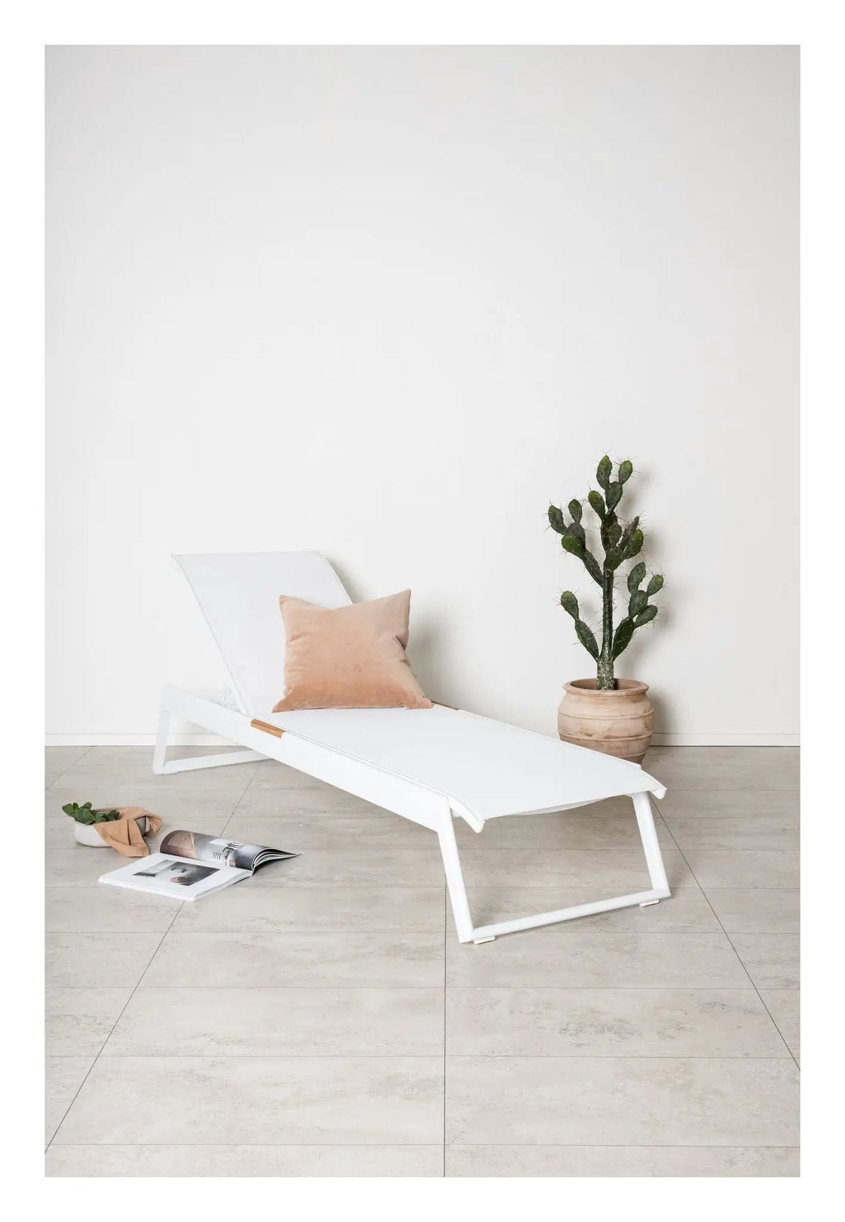 Mexico, Solseng, Hvid Aluminium/teak