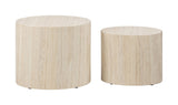 Mice oval Sofabord sæt i travertin-look - Unoliving.com