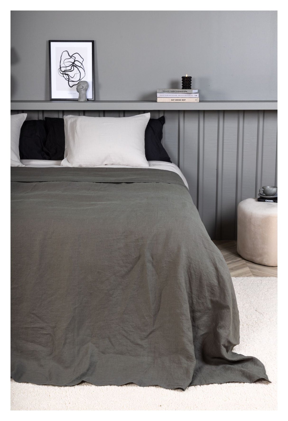 Milo Sengetæppe 180x260 - Lysegrå - Unoliving.com
