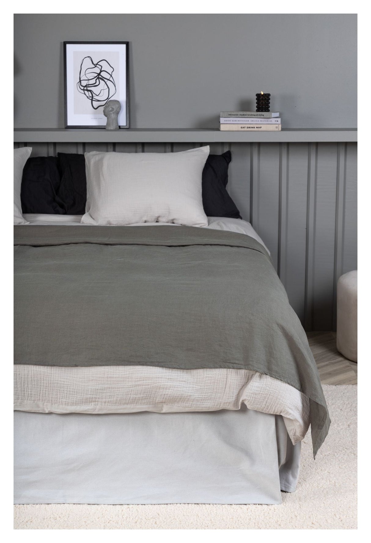 Milo Sengetæppe 180x260 - Lysegrå - Unoliving.com