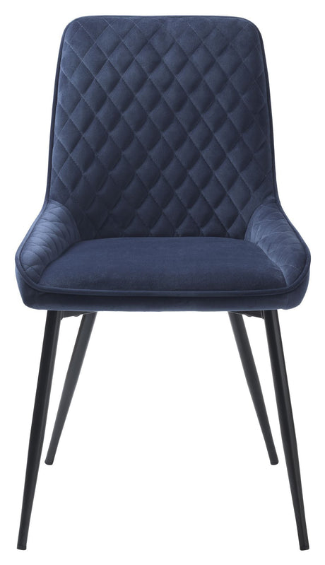 Milton Spisebordsstol - Blå Velour