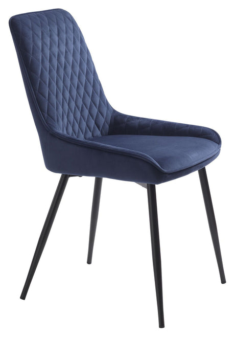 Milton Spisebordsstol - Blå Velour