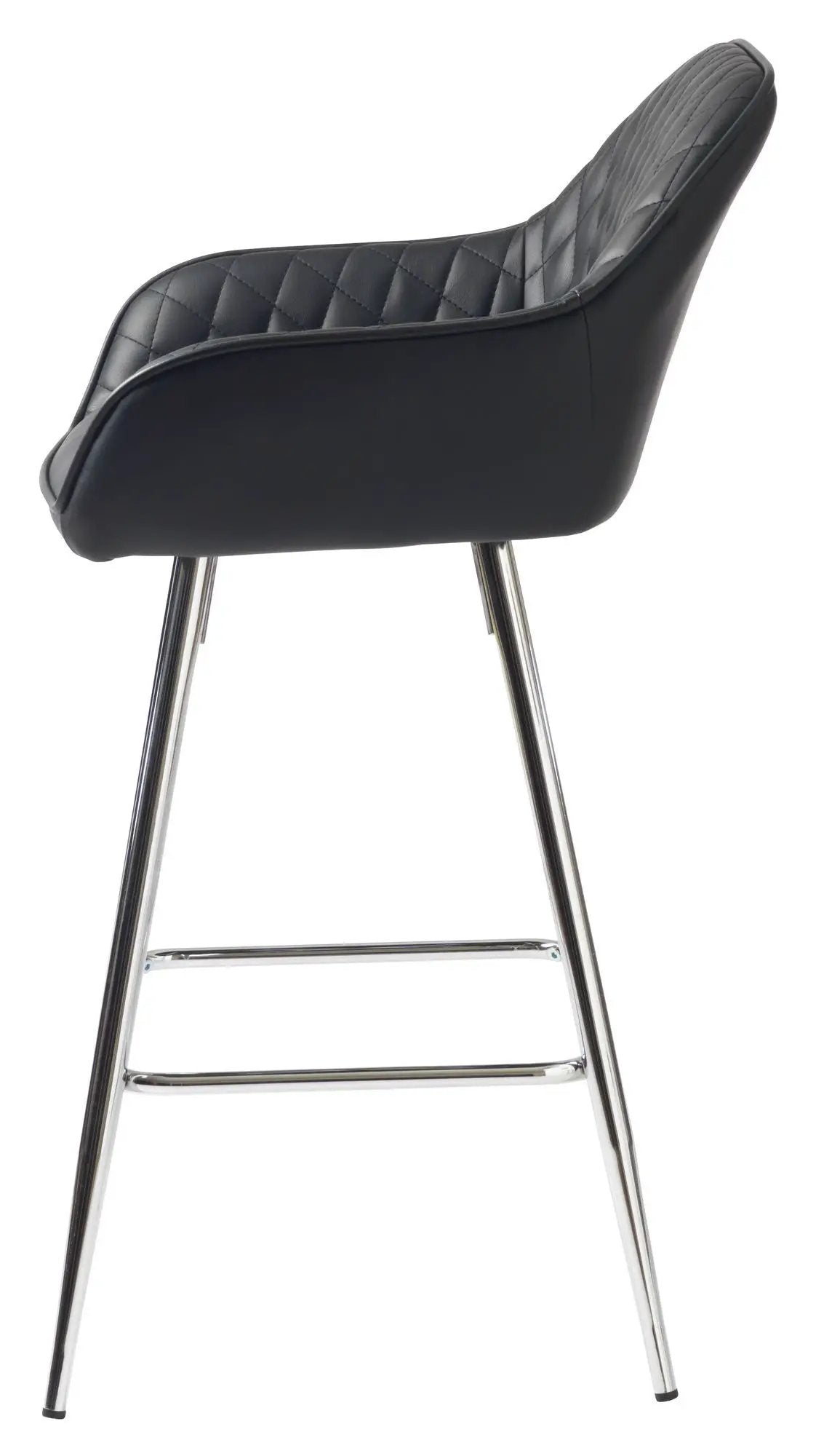 Milton barstol - Sort PU, SH: 67cm