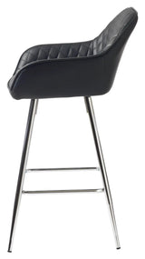 Milton barstol - Sort PU, SH: 67cm