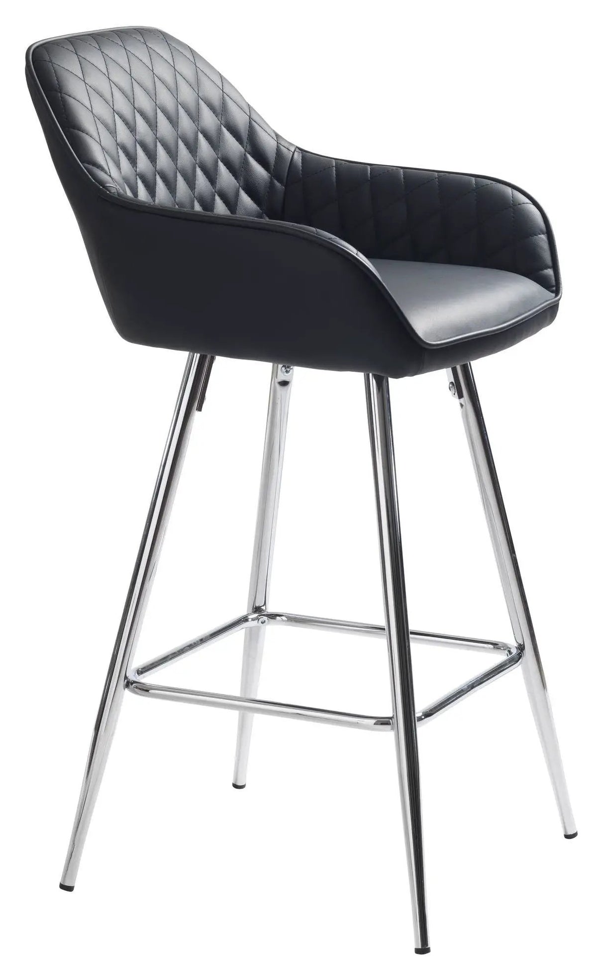 Milton barstol - Sort PU, SH: 67cm
