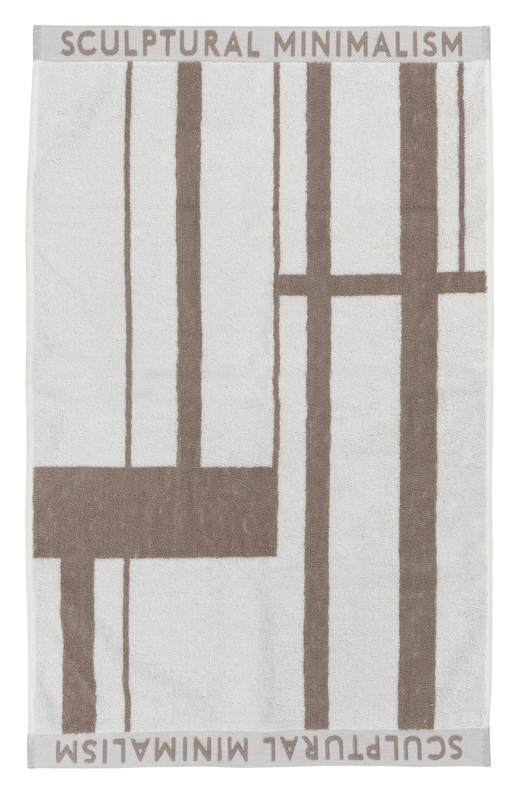Minimal Håndklæde 50x80, Beige/Offwhite - Unoliving.com