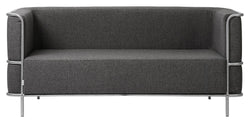Modernist 2-pers. Sofa, Mørkegrå uld - Unoliving.com