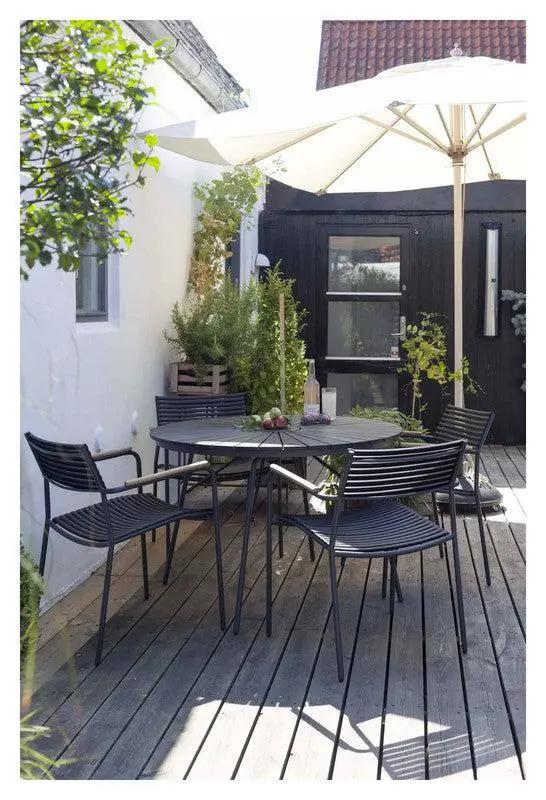 Mood Havebord i Polywood, Sort, Ø110