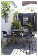 Mood Havebord i Polywood, Sort, Ø110